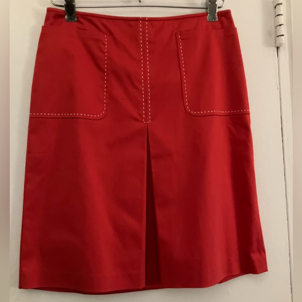 Loft red Double Pocket Front Pleat skirt ❤️❤️❤️